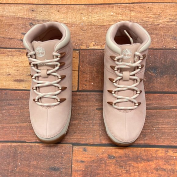 Timberland Women's Euro Sprint Light Pink Nubuck Shoes - Picture 4 of 7